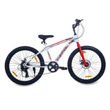 CARNAGE 24T 7-Speed Mountain Bicycle for Kids of 9 to 13 yrs Age – White Color
