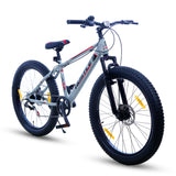 HUSTLE 7 Speed SkyScaper Semi Fat Tyre 26T Mountain Bike/Cycle - Grey Color