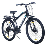 LEGEND 21 Speed | 26T Mountain Bike/Cycle with Inbuilt Carrier FS & DD Brake - Black Color