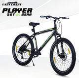 PLAYER 21 Speed | 26T Mountain Bike/Cycle with FS & DD Brake - Black Color