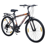 Premium City 21 Speed | 26T Mountain Bike/Cycle with Inbuilt Carrier - Black/Orange Color