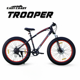 EAST COAST Unisex Trooper 21 Speed Cycle/Mountain Bike | 26T Fat Bike/Cycle Without Carrier, 17 Inch Frame, Dual Disk Brake Ideal for 13+ Years, Front Suspension