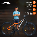EAST COAST Firevault 26T Fat Tyre Cycle for Boys, & Kids 15+, 21 Gears Cycle, Dual Disc Brakes, Front Suspension