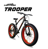EAST COAST Unisex Trooper 21 Speed Cycle/Mountain Bike | 26T Fat Bike/Cycle Without Carrier, 17 Inch Frame, Dual Disk Brake Ideal for 13+ Years, Front Suspension