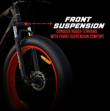 EAST COAST Unisex Trooper 21 Speed Cycle/Mountain Bike | 26T Fat Bike/Cycle Without Carrier, 17 Inch Frame, Dual Disk Brake Ideal for 13+ Years, Front Suspension