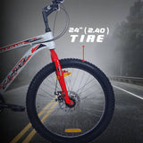CARNAGE 24T 7-Speed Mountain Bicycle for Kids of 9 to 13 yrs Age – White Color