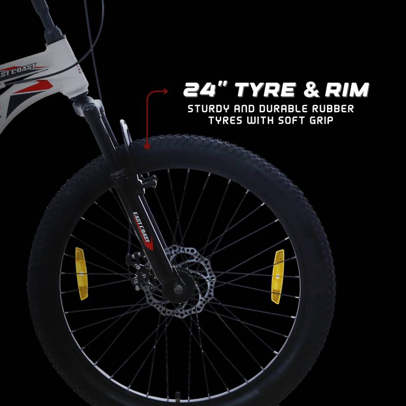 CARNAGE 24T Single-Speed Mountain Bicycle for Kids of 9 to 15 yrs Age – White Color