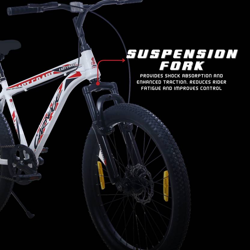 CARNAGE 24T Single-Speed Mountain Bicycle for Kids of 9 to 15 yrs Age – White Color