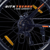 CITY X7 PRO 7 Speed | 26T Mountain Bike/Cycle - Black Color