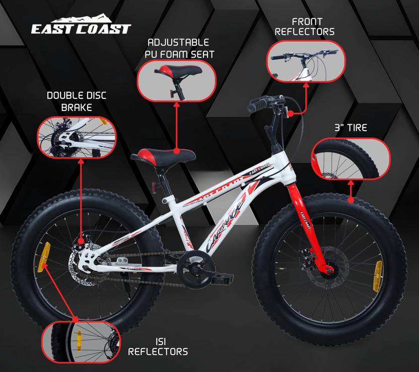 Carnage 20T Single Speed Cycle/Fat Bike for Kids - Ideal for 5 to 9 years
