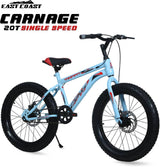 Carnage 20T Single Speed Cycle/Fat Bike for Kids - Ideal for 5 to 9 years (Sky Blue)