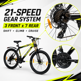 EAST COAST INVINCIBLE PRO 21 Speed | 26T Mountain Bicycle (Double Crown)