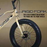 DOPE 20T Kids Fat Bike With Dual Disc Brakes - Butter Scotch Color