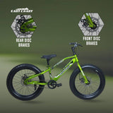 DOPE 20T Kids Fat Bike With Dual Disc Brakes - Green Color