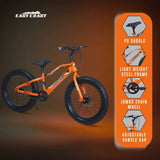 DOPE 20T Kids Fat Bike With Dual Disc Brakes - Orange Color