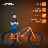DOPE 20T Kids Fat Bike With Dual Disc Brakes - Orange Color
