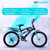 ARROGANT 20T Kids Cycle with Center Suspension - Seablue Color