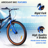 ARROGANT 26T Single Speed Hybrid Bicycle/City Bike With Center Suspension - Blue Color