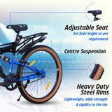 ARROGANT 26T Single Speed Hybrid Bicycle/City Bike With Center Suspension - Blue Color