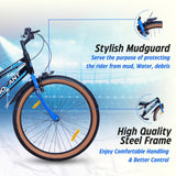 ARROGANT 26T Single Speed Hybrid Bicycle/City Bike With Center Suspension - Blue Color