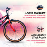 ARROGANT 26T Single-Speed Hybrid Bicycle/City Bike With Center Suspension - Red Color