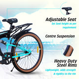 ARROGANT 26T Hybrid Bicycle/City Bike With Center Suspension - Seagreen Color