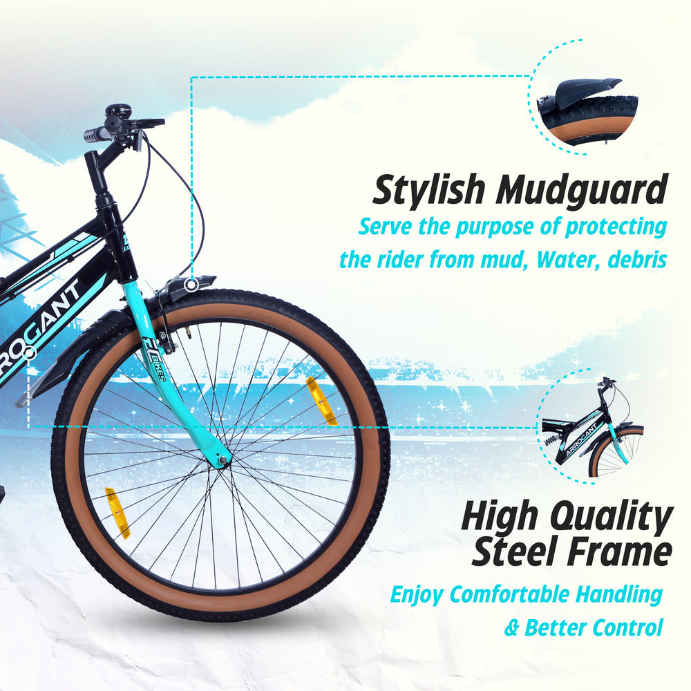 ARROGANT 26T Hybrid Bicycle/City Bike With Center Suspension - Seagreen Color