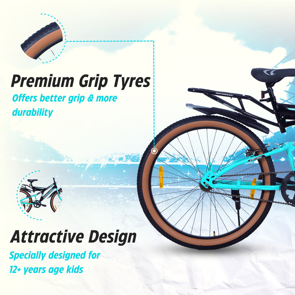 ARROGANT 26T Hybrid Bicycle/City Bike With Center Suspension - Seagreen Color
