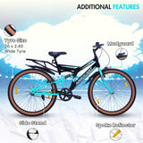 ARROGANT 26T Hybrid Bicycle/City Bike With Center Suspension - Seagreen Color