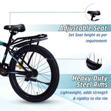 Georgia Single-Speed Kids Cycle | 20T Bike for Kids - Dual Shade (Black-Seagreen)
