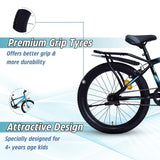 Georgia Single-Speed Kids Cycle | 20T Bike for Kids - Dual Shade (Black-Seagreen)