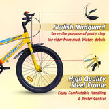 Georgia Single-Speed Kids Cycle/Bicycle | 20T Bike for Kids - Dual Shade (Yellow-Red)
