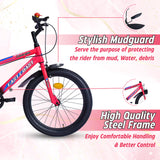 Georgia Single-Speed Kids Cycle | 20T Bike for Kids - Dual Shade (Black-Pink)