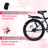 Georgia Single-Speed Kids Cycle | 20T Bike for Kids - Dual Shade (Black-Pink)