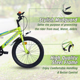 Georgia Single-Speed Kids Cycle Bicycle | 20T Bike for Kids - Dual Shade (Black-Green)