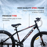 HUSTLE 7 Speed 26T Mountain Bike/Cycle - Black Color