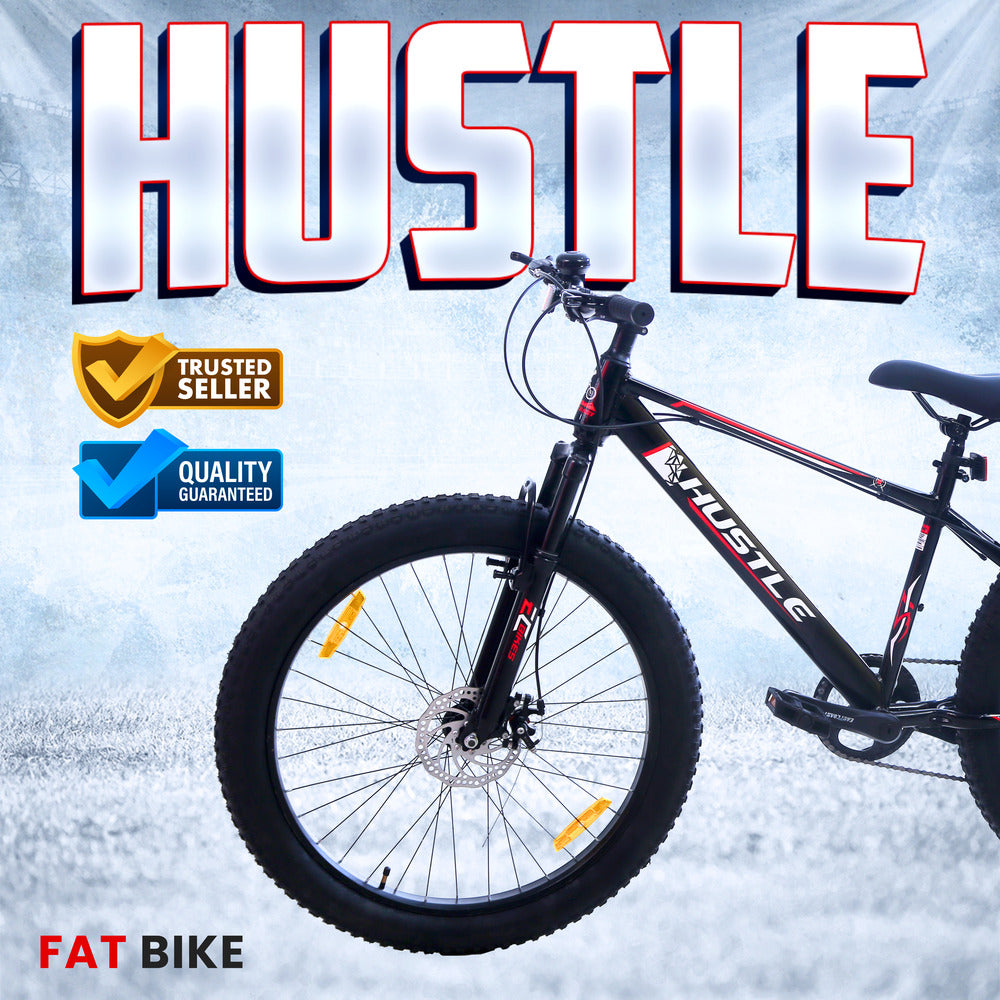 HUSTLE 7 Speed 26T Mountain Bike/Cycle - Black Color
