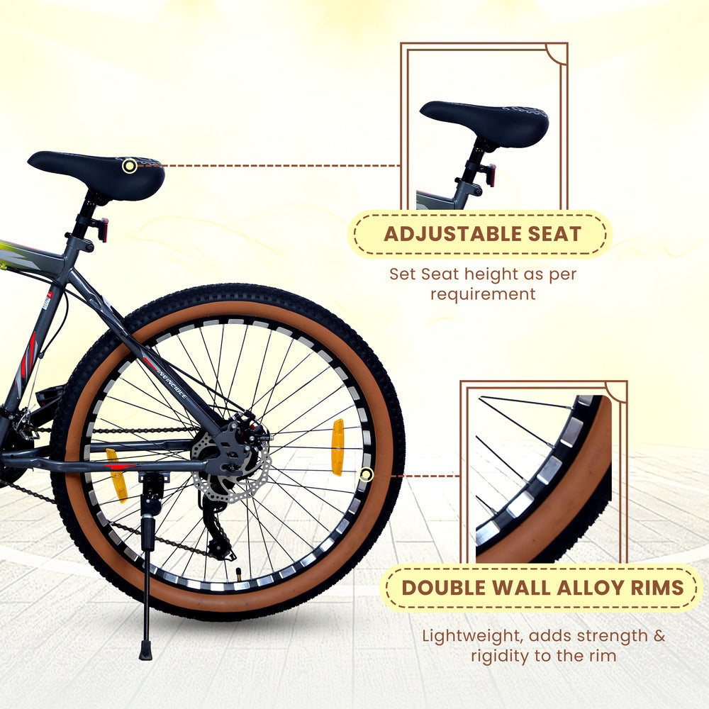 INVINCIBLE PRO 21 Speed | 26T Mountain Bike/ Cycle - Yellow Color