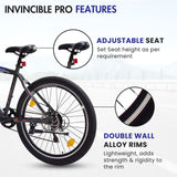 INVINCIBLE PRO 7 SPEED 26T Mountain Bike/Cycle - Blue Color
