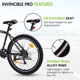 INVINCIBLE PRO 7 SPEED 26T Mountain Bike/Cycle - Green Color