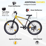 INVINCIBLE PRO 7 SPEED 26T Mountain Bike/Cycle - Yellow Color