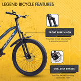 LEGEND 24T Single-Speed Mountain Bicycle for Kids of 9 to 15 yrs Age – Grey Color
