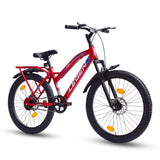 LEGEND 24T Single-Speed Mountain Bicycle for Kids of 9 to 15 yrs Age – Red Color