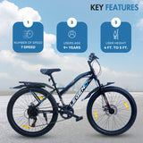 Legend 7 Speed Cycle/Bicycle for Kids | 24T Mountain Bike