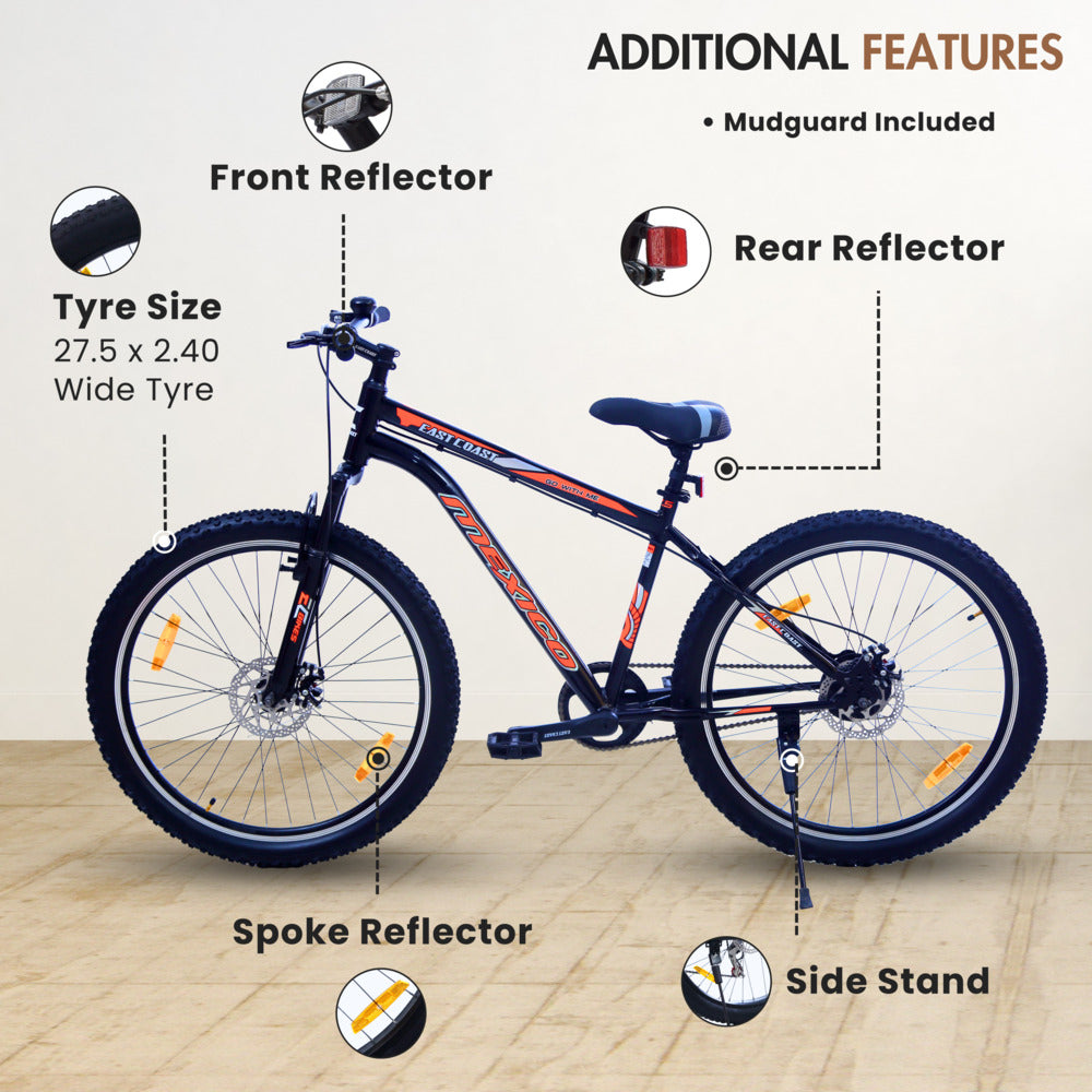 MEXICO 27.5T Single-Speed Cycle/Mountain bike - Orange Color