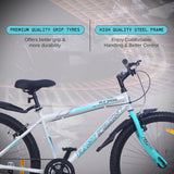 Old Skool Single-Speed Cycle/Bicycle | 26T Mountain Bike - White Color