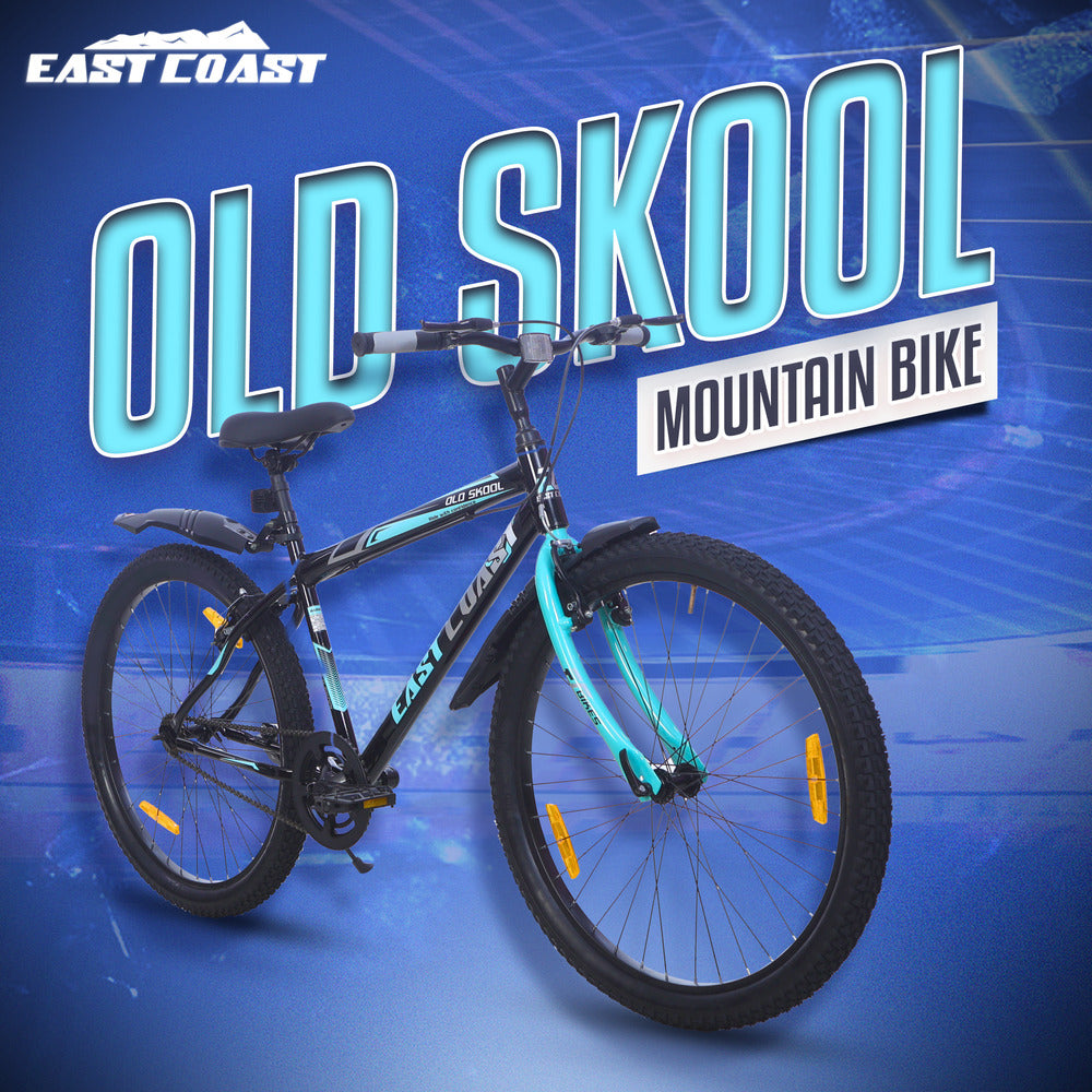 Old Skool Single-Speed Cycle/Bicycle | 26T Mountain Bike - Black Color