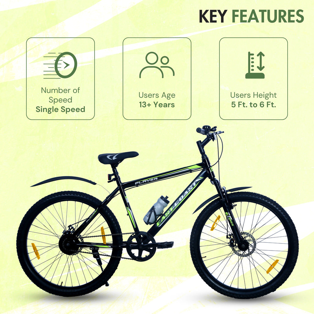 Player Single-Speed Cycle/Bicycle | 26T Mountain Bike