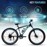 Premium City 7 Speed | 29T Mountain Bike/Cycle - Black Color