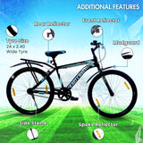 Premium City Single-Speed Cycle/Bicycle | 26T City Bike - Black Color